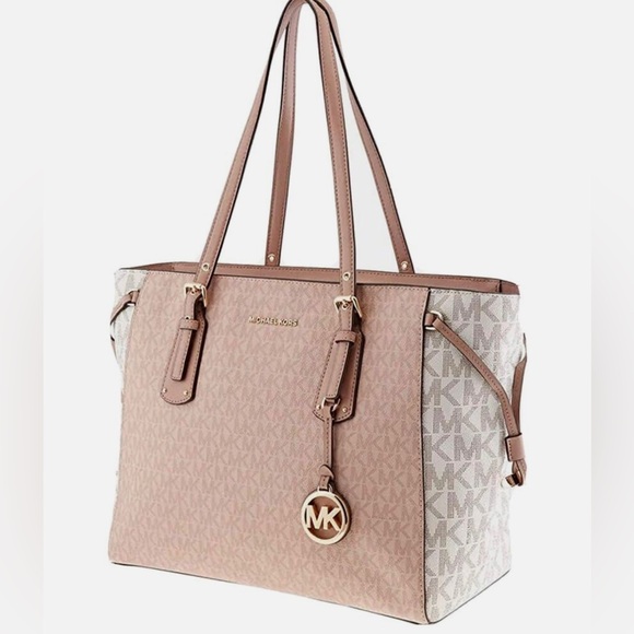 Michael Kors Handbags - MICHAEL KORS Voyager Medium Ballet Multi Logo Tote Bag